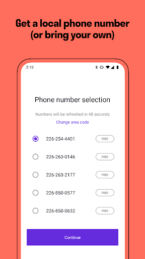 TextNow screenshot 2