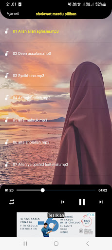 Android application Sholawat merdu pilihan screenshort