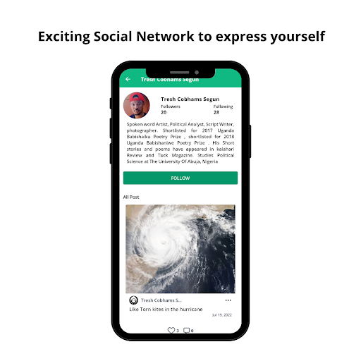 Poetree:Social Media for Poets Screen 3