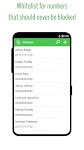 screenshot of Call Blocker - Blacklist app