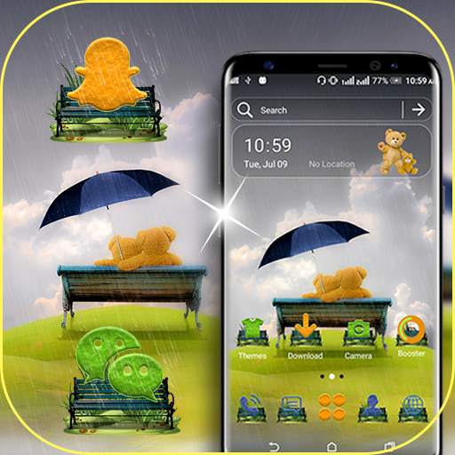 Rainy Teddy Launcher Theme logo