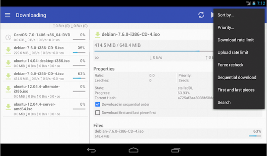 qBittorrent Controller Pro Capture d'écran