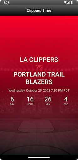 Android application Clippers Time screenshort
