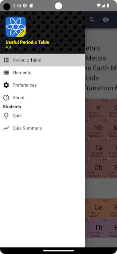Android application Useful Periodic Table Lite screenshort