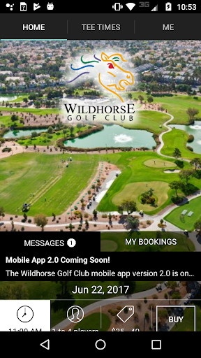 Android application Wildhorse Golf Tee Times screenshort
