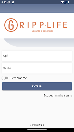 Android application Gripp Life Benefícios screenshort