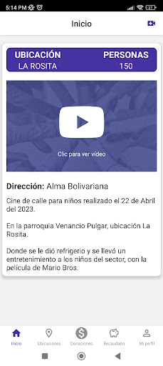 Android application Justicia Solidaria screenshort