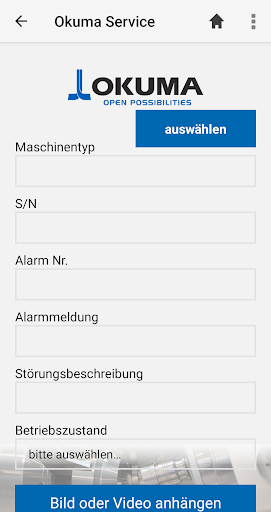 Okuma Service Screen 2