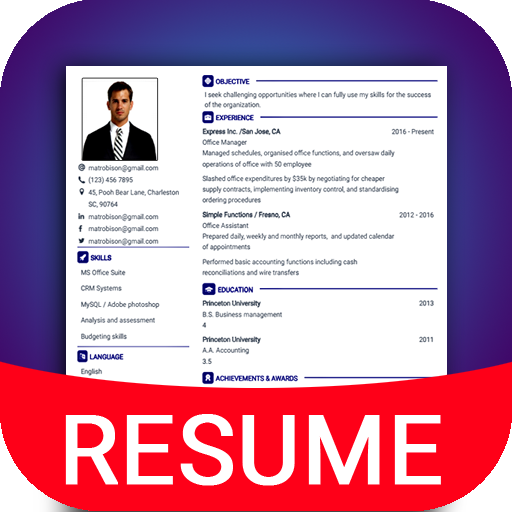 Resume Builder App Free CV maker CV templates 2021