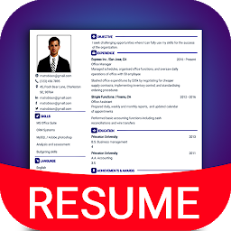 Gambar ikon Resume Builder App, CV maker