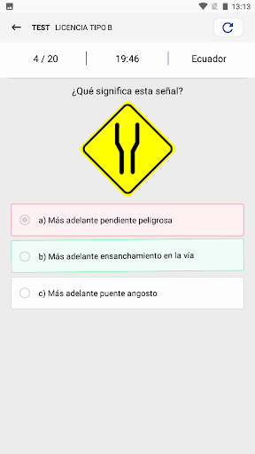 Simulador examen 2024 Ecuador Screen 2
