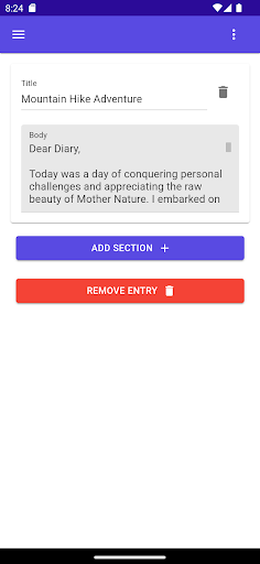 Android application Diary Verse screenshort