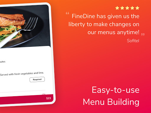 FineDine Tablet Menu Screen 2