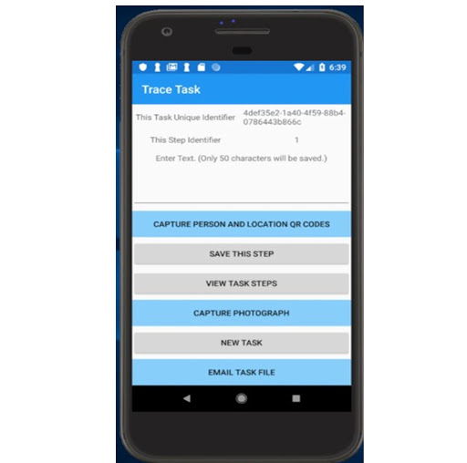 Android application Trace Task screenshort