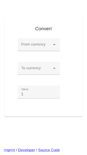 Android application Currency Converter screenshort