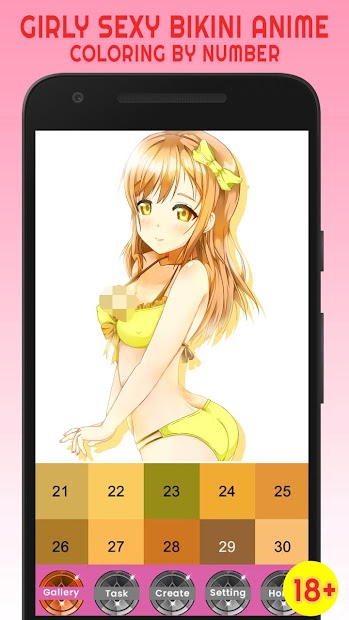 Imágen 4 Sexy Girl Bikini Anime Color By Number - Pixel Art android