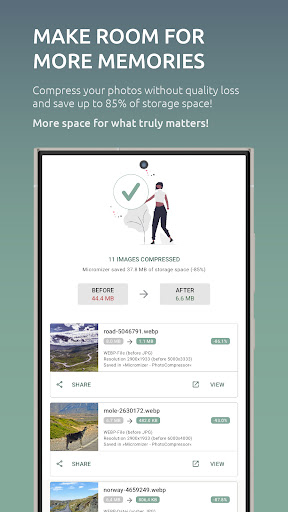 Micromizer: Photo Compressor screenshot 0