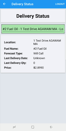 Android application Ciardelli Fuel Company screenshort