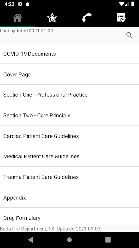 Android application Buda Fire & EMS Protocols screenshort