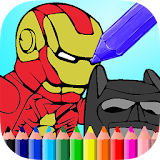 Coloring Superhero Javis team icon