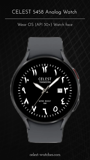 Android application CELEST5458 Analog Watch screenshort