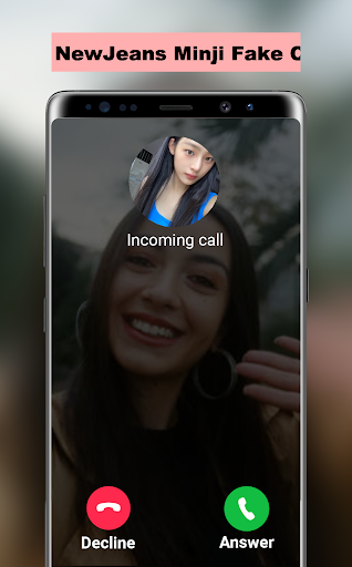 Android application NewJeans Minji Fake Call screenshort
