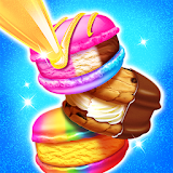 Rainbow Ice Cream Sandwich Maker Ice Cream Shop icon