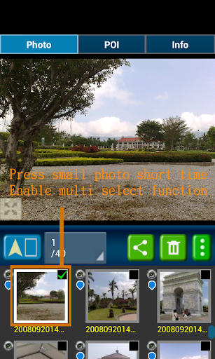Android application GPS Photo Viewer (use HereMap) screenshort