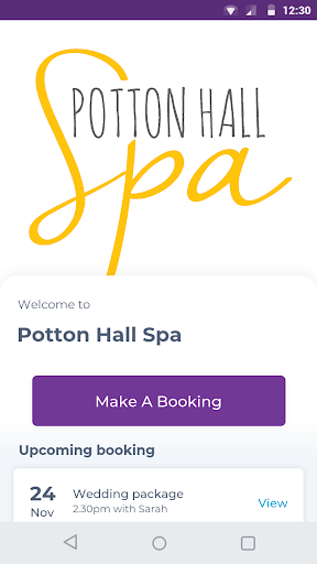 Android application Potton Hall Spa screenshort