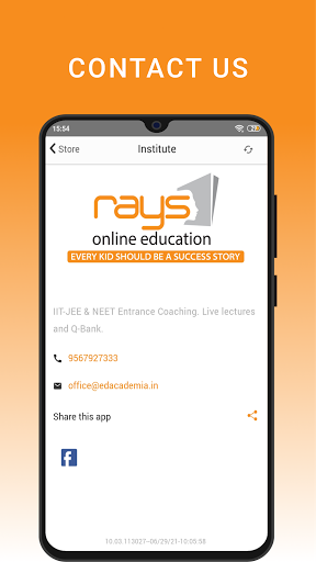 Android application Rays: NEET & IIT JEE Coaching screenshort