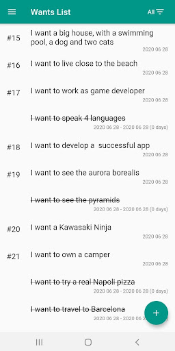 Android application 101 Wants screenshort