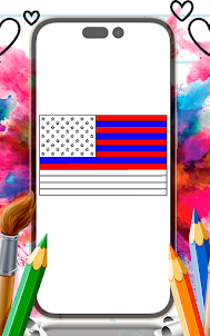 Coloring book for flags world