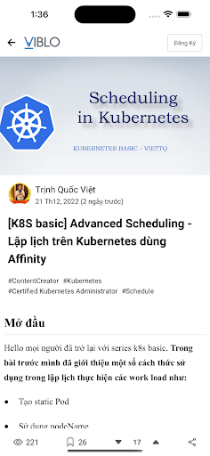 Viblo Screen 2