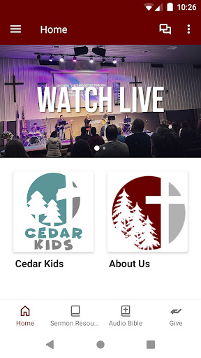 Android application Cedar Grove Baptist Church screenshort
