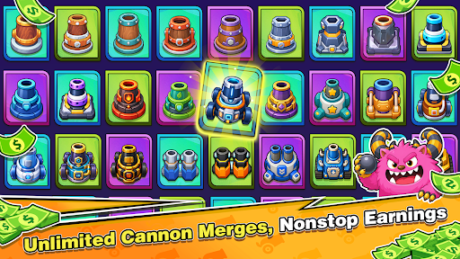 Cannon Cash Merge: Earn Money screenshot
