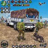 Army Truck Driving Truck 3D icon