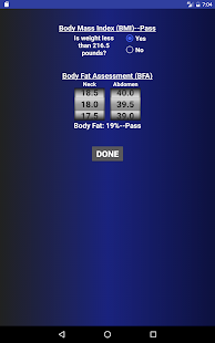Снимак екрана калкулатора за тестирање Аир Форце ПТ