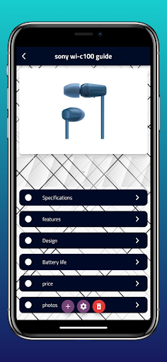 Android application Sony Wi-c100 Guide screenshort