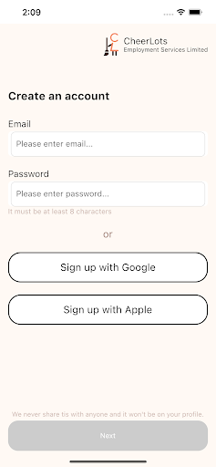 Android application Cheerlot screenshort