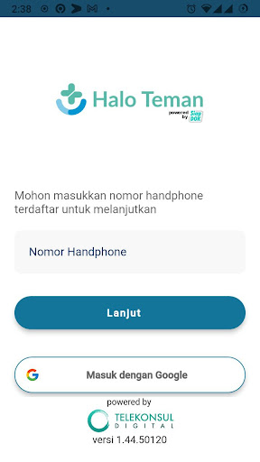 Android application Halo Teman Nakes by SiapDok screenshort