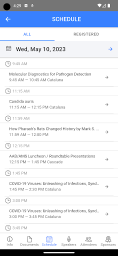 AAB and CRB Events Screen 3