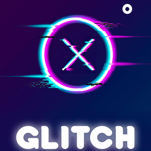 Glitch video editor - effect logo
