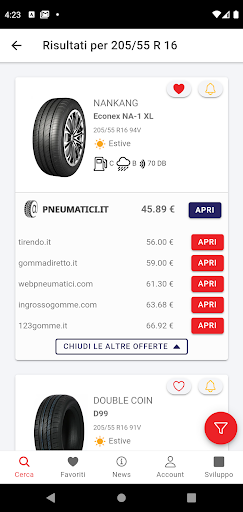 Trovapneumatici Screen 2