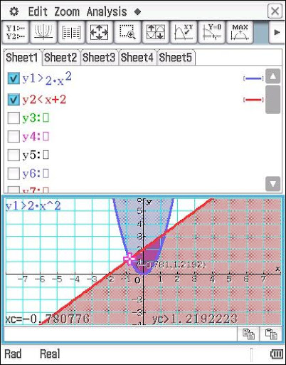 Screenshot of CASIO fx-CG500