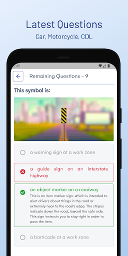 Android application Minnesota DMV Permit Guide screenshort