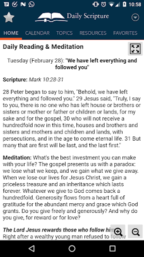 Android application Daily Scripture screenshort