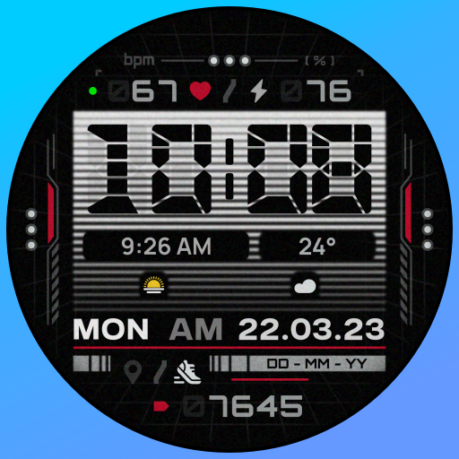 SH076 Watch Face, WearOS watch logo