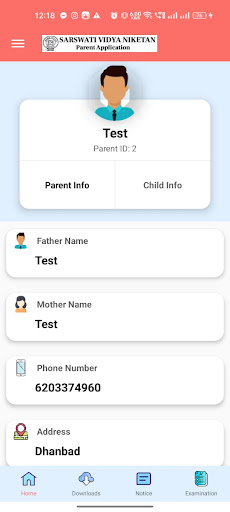 SVN School (Parent App) Screen 3