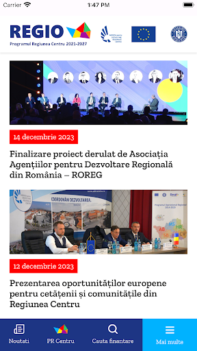 Android application PRoCentru screenshort