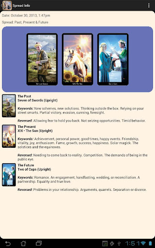 Screenshot of Witches Tarot